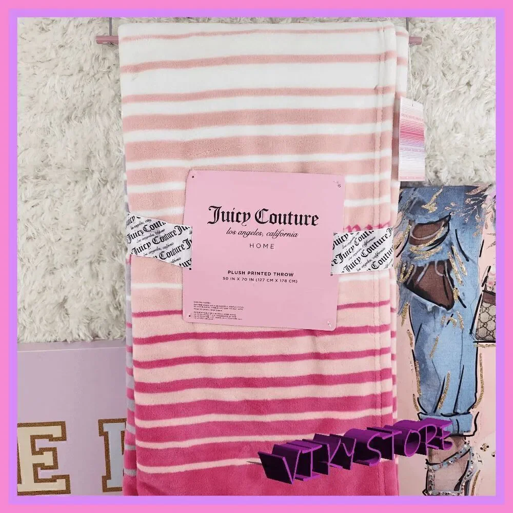 💖 Luxurious Comfort: Juicy Couture Plush Throw Blanket 💖 Z7055